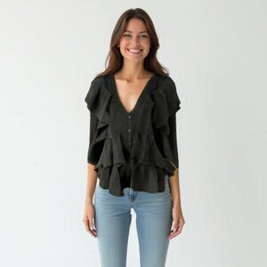 Premise Cardigan Ruffled M